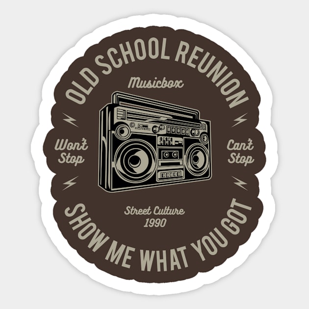 Old School Radio Sticker by lionkingdesign